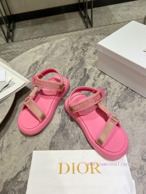 Classic upgrade with 2024 new color scheme Dior classic Velcro sandals and slippers series oao362z34 - Image 3