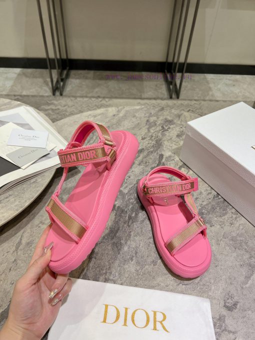 Classic upgrade with 2024 new color scheme Dior classic Velcro sandals and slippers series oao362z34 - Image 5