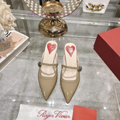 24 new RV painted cat heel slippersInspired by the Belle Vivier collection, the style is simt2q5j8ft - Image 2