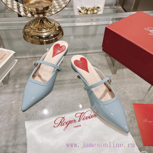 24 new RV painted cat heel slippersInspired by the Belle Vivier collection, the style is sim9c71pjru - Image 6