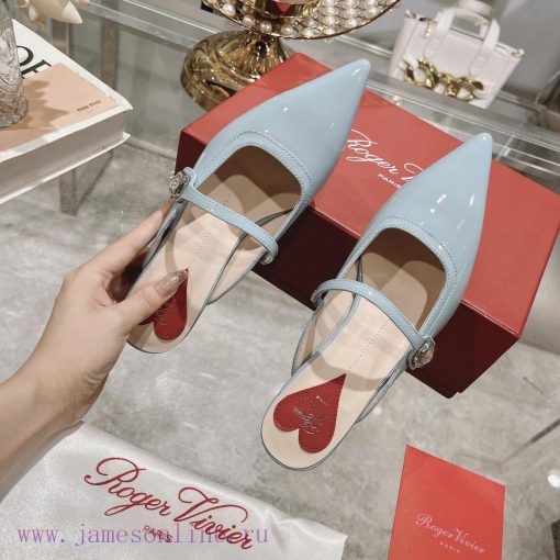 24 new RV painted cat heel slippersInspired by the Belle Vivier collection, the style is sim9c71pjru - Image 7