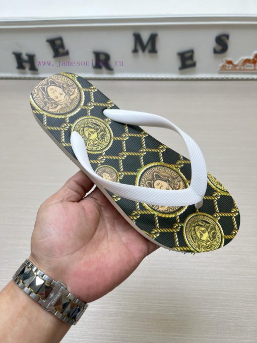 Versace New Men's Casual Slippers Series 11 Review Global Limited Edition Upper Made of Impo6uxtaxxi - Image 2