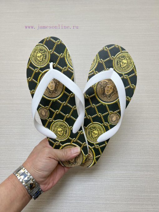 Versace New Men's Casual Slippers Series 11 Review Global Limited Edition Upper Made of Impo6uxtaxxi - Image 3