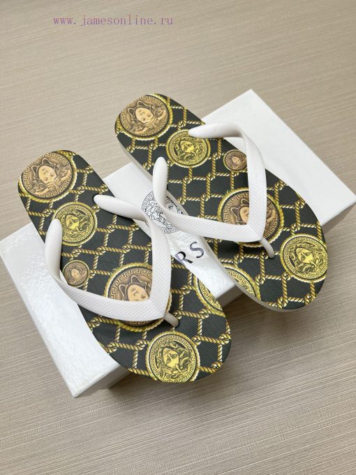 Versace New Men's Casual Slippers Series 11 Review Global Limited Edition Upper Made of Impo6uxtaxxi - Image 4