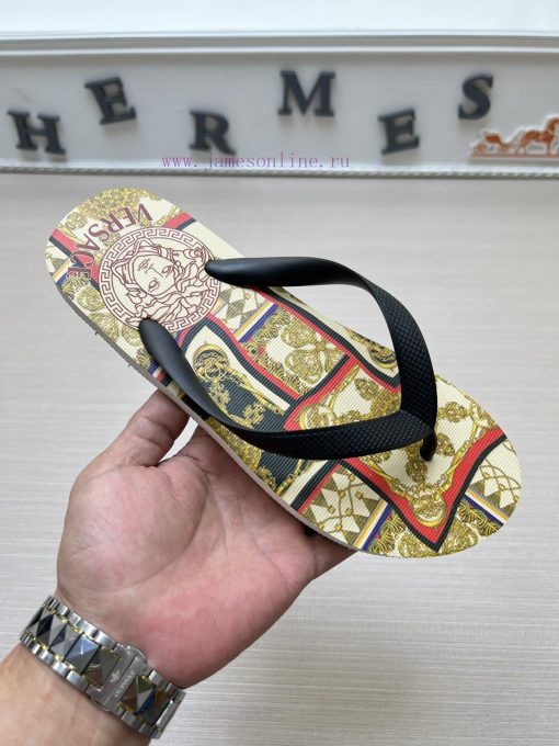 Versace New Men's Casual Slippers Series 11 Review Global Limited Edition Upper Made of Impost4u7d0a