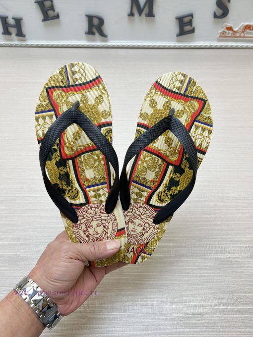 Versace New Men's Casual Slippers Series 11 Review Global Limited Edition Upper Made of Impost4u7d0a - Image 3
