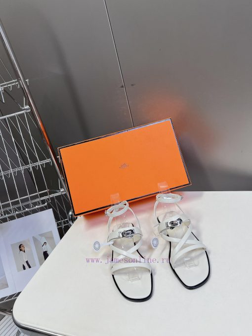 Hermes 2024 Spring/Summer New Kelly SandalsThe Kelly hardware buckle, which is the only stray87zhfn8 - Image 2