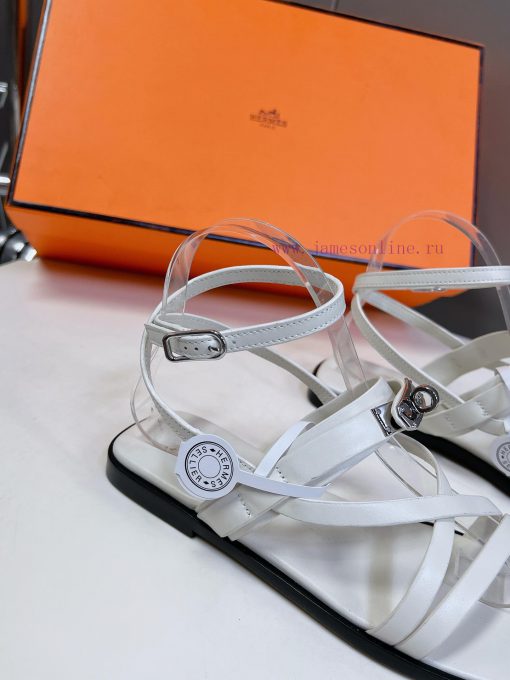 Hermes 2024 Spring/Summer New Kelly SandalsThe Kelly hardware buckle, which is the only stray87zhfn8 - Image 9