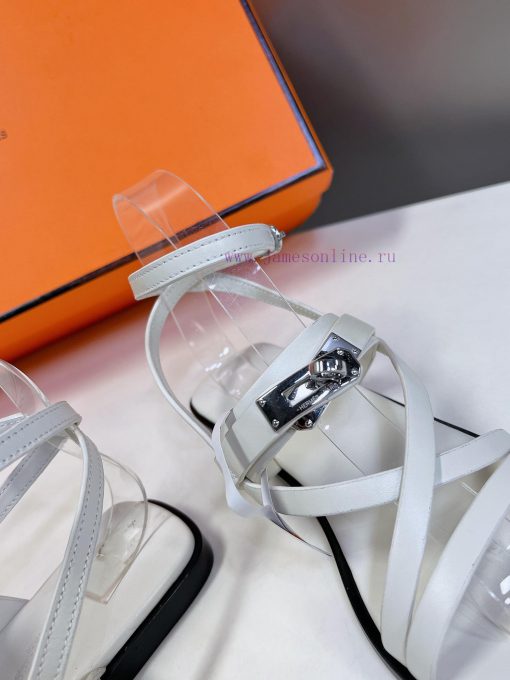 Hermes 2024 Spring/Summer New Kelly SandalsThe Kelly hardware buckle, which is the only stray87zhfn8 - Image 10