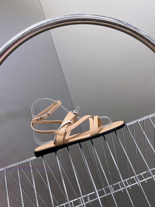 Hermes 2024 Spring/Summer New Kelly SandalsThe Kelly hardware buckle, which is the only straxcz5701b - Image 6