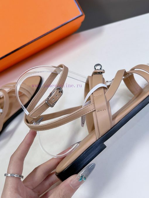 Hermes 2024 Spring/Summer New Kelly SandalsThe Kelly hardware buckle, which is the only straxcz5701b - Image 9