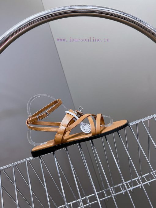 Hermes 2024 Spring/Summer New Kelly SandalsThe Kelly hardware buckle, which is the only strafhtjnl2a - Image 6