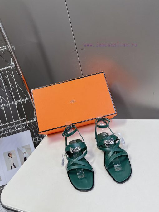 Hermes 2024 Spring/Summer New Kelly SandalsThe Kelly hardware buckle, which is the only strasazqdq6u