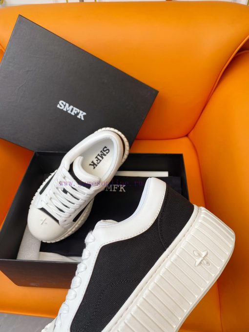 . SMFK China-Chic Tide 24ss, the latest popular cross flower big head thick soled derby shoepakwfcvv - Image 7