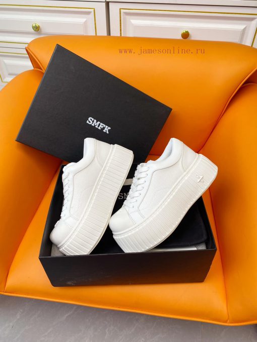 . SMFK China-Chic Tide 24ss, the latest popular cross flower big head thick soled derby shoenqtaa998 - Image 5