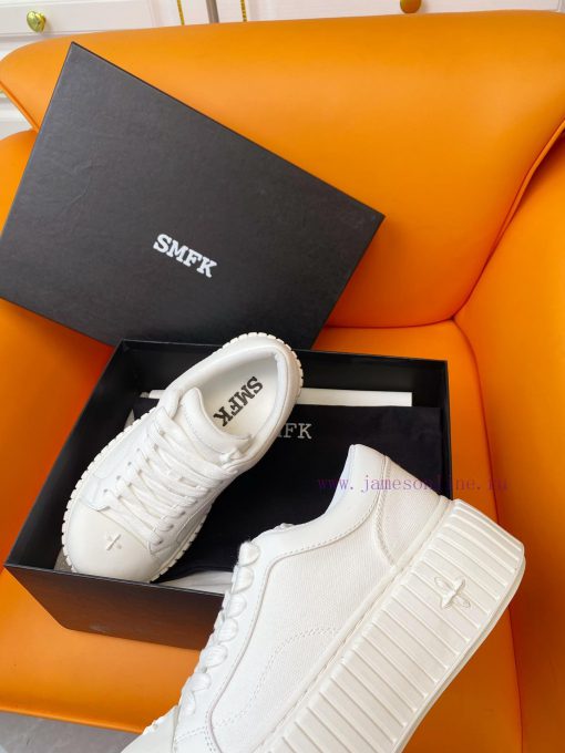 . SMFK China-Chic Tide 24ss, the latest popular cross flower big head thick soled derby shoenqtaa998 - Image 7