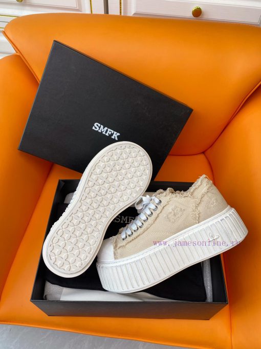 SMFK China-Chic Tide 24ss, the latest popular cross flower big head thick soled derby shoes,tvtehmwu - Image 9