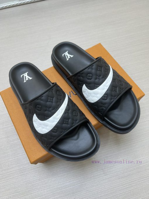 LOUIS VUITTON LV official website's popular men's Velcro slippers are available for sale simy1k7re4y - Image 4