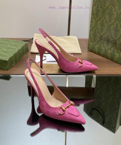2024 G Home New GUcc 𝐢 Horseneck Buckle Open Heel Shallow Mouth Sandals Cat Heel G Flower Sa8f6xt70d