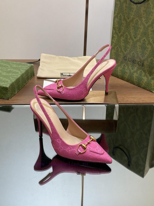 2024 G Home New GUcc 𝐢 Horseneck Buckle Open Heel Shallow Mouth Sandals Cat Heel G Flower Sa8f6xt70d - Image 3
