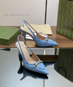 2024 G Home New GUcc 𝐢 Horseneck Buckle Open Heel Shallow Mouth Sandals Cat Heel G Flower Sa3ryw9xzn