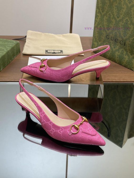 2024 G Home New GUcc 𝐢 Horseneck Buckle Open Heel Shallow Mouth Sandals Cat Heel G Flower Sae1g7x2vv