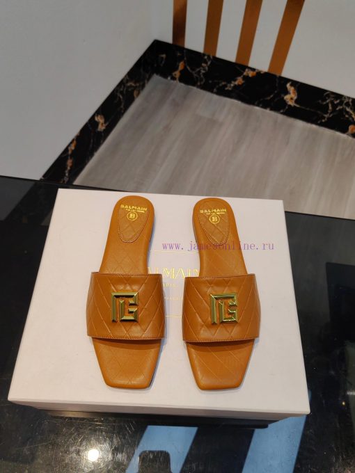 Out, Balmain 2024 Spring/Summer Fashion Flat SlippersBrand Balmain 𝘽𝙖𝙡𝙢𝙖𝙞𝙣 by French fashion2gap4yr2