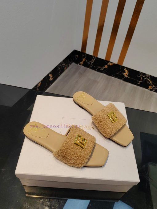 Out, Balmain 2024 Spring/Summer Fashion Flat SlippersBrand Balmain 𝘽𝙖𝙡𝙢𝙖𝙞𝙣 by French fashionwubezkny - Image 3