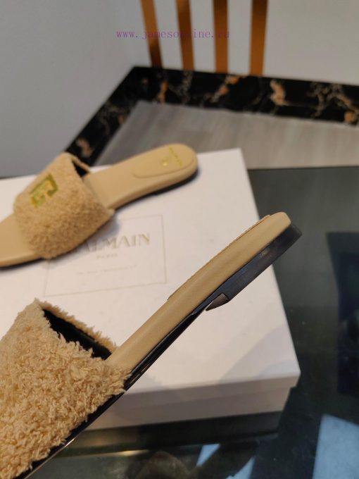Out, Balmain 2024 Spring/Summer Fashion Flat SlippersBrand Balmain 𝘽𝙖𝙡𝙢𝙖𝙞𝙣 by French fashionwubezkny - Image 6
