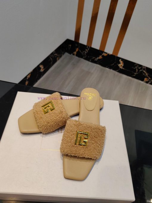 Out, Balmain 2024 Spring/Summer Fashion Flat SlippersBrand Balmain 𝘽𝙖𝙡𝙢𝙖𝙞𝙣 by French fashionwubezkny - Image 8