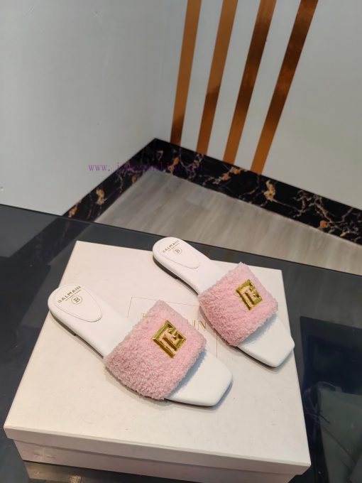 Balmain 2024 Spring/Summer Fashion Flat SlippersBrand Balmain 𝘽𝙖𝙡𝙢𝙖𝙞𝙣 by French fashion desie4ccpubv - Image 3