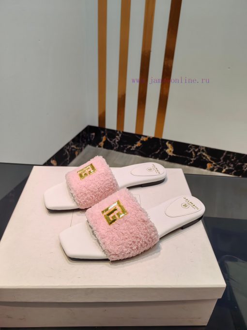 Balmain 2024 Spring/Summer Fashion Flat SlippersBrand Balmain 𝘽𝙖𝙡𝙢𝙖𝙞𝙣 by French fashion desie4ccpubv - Image 4