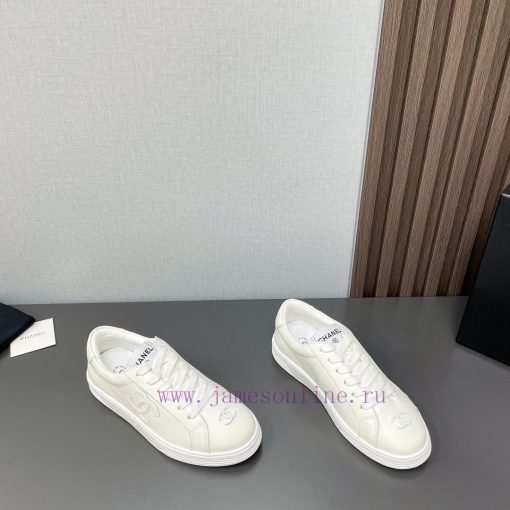 Top tierChanel C Home 2024 vs Spring/Summer Hot Leisure SeriesChanel white shoes casual shoeg9sh4fo2 - Image 3