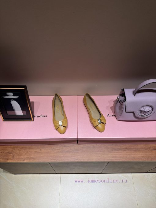 FERRAGAM * 24/Early Spring New Ferragamo Flat Single Shoes, this year's hot bow paired with c6d7iao2 - Image 3