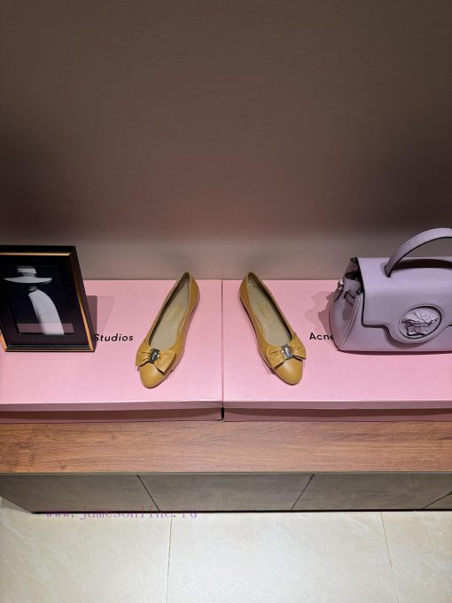 FERRAGAM * 24/Early Spring New Ferragamo Flat Single Shoes, this year's hot bow paired with c6d7iao2 - Image 4