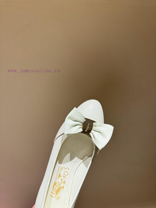 FERRAGAM * 24/Early Spring New Ferragamo Flat Single Shoes, this year's hot bow paired with q4cxq52v - Image 5