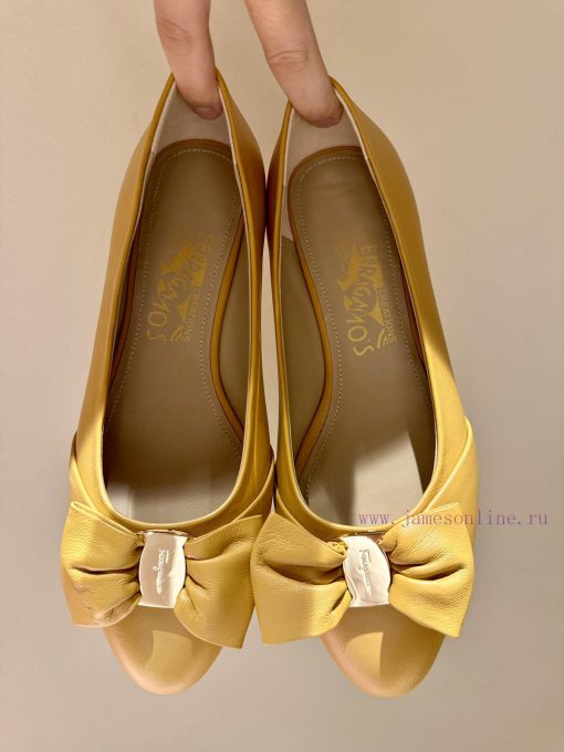 FERRAGAM * 24/Early Spring New Ferragamo Flat Single Shoes, this year's hot bow paired with c6d7iao2 - Image 11