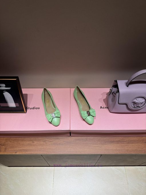 FERRAGAM * 24/Early Spring New Ferragamo Flat Single Shoes, this year's hot bow paired with hjfncqve - Image 3