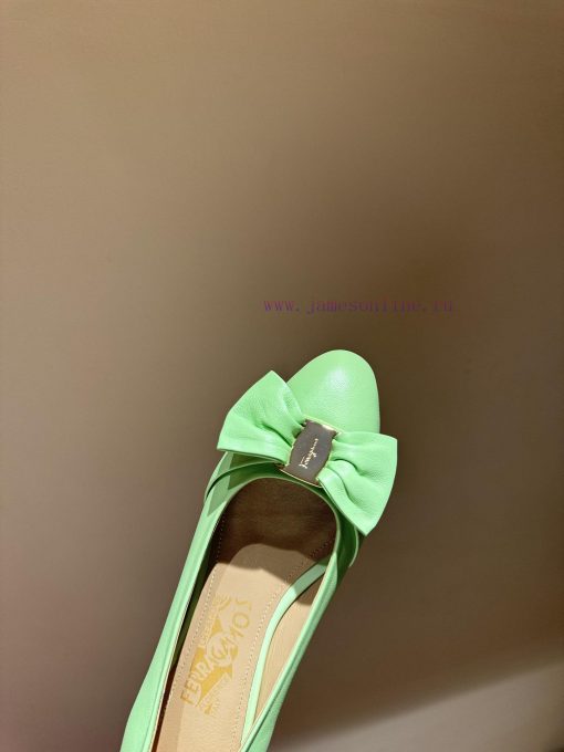 FERRAGAM * 24/Early Spring New Ferragamo Flat Single Shoes, this year's hot bow paired with hjfncqve - Image 6