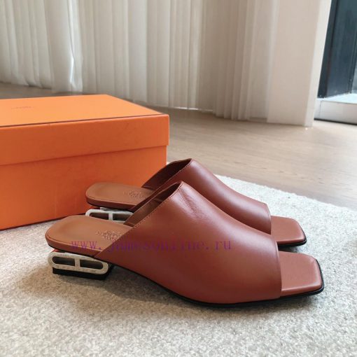 Hermes...  2.5cm flat bottomed slippers2024 New Products+Explosive SeriesGenuine leather out58rt77wg - Image 4