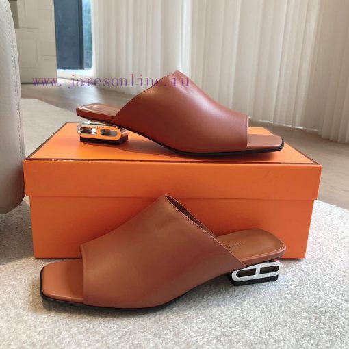 Hermes...  2.5cm flat bottomed slippers2024 New Products+Explosive SeriesGenuine leather out58rt77wg - Image 9