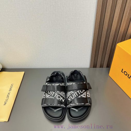 Top tierL * V Donkey 2024vs Summer Latest Wang Fried Sandals SeriesRound toe heel strap cooljoxsdk7j