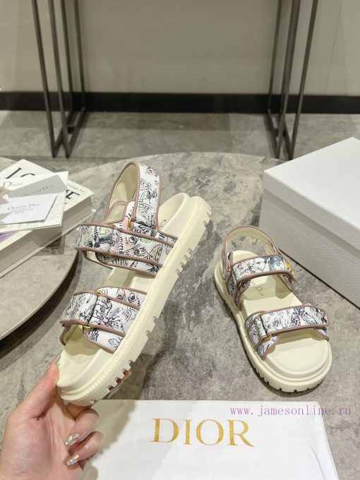New color top of the line 2024 summer blockbuster super Dior D Home 2024 New Velcro Sandals lb6m8nst - Image 5