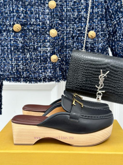 TOD's Classic Explosive Thick Bottom Metal BuckleHalf drag seriesOriginal customized calf ledj9p8t3m - Image 2