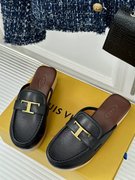 TOD's Classic Explosive Thick Bottom Metal BuckleHalf drag seriesOriginal customized calf ledj9p8t3m - Image 3