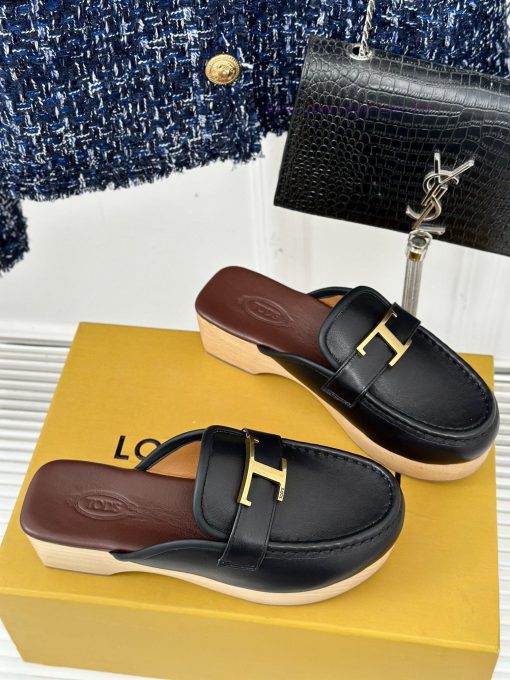TOD's Classic Explosive Thick Bottom Metal BuckleHalf drag seriesOriginal customized calf ledj9p8t3m - Image 4