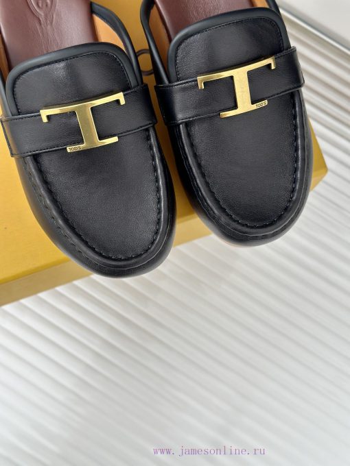 TOD's Classic Explosive Thick Bottom Metal BuckleHalf drag seriesOriginal customized calf ledj9p8t3m - Image 8
