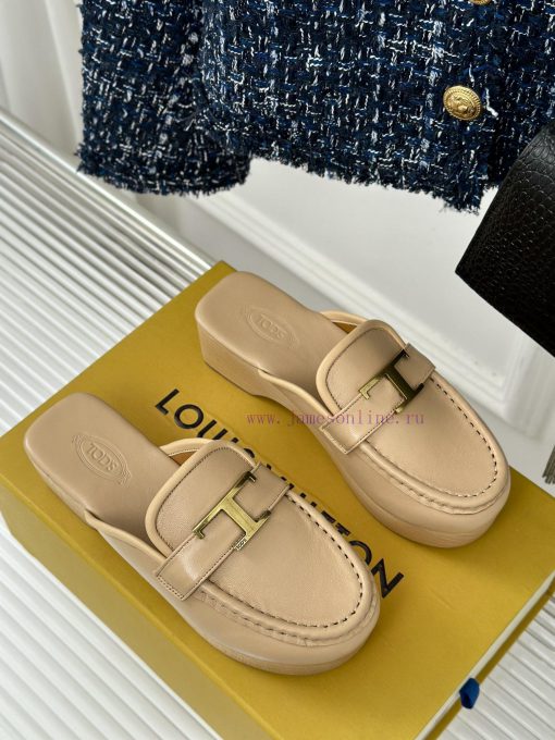 TOD's Classic Explosive Thick Bottom Metal BuckleHalf drag seriesOriginal customized calf le9w3kx4z9 - Image 4