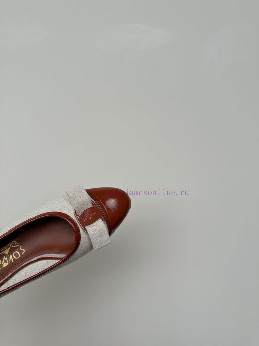 FERRAGAM * 24/Early Spring New SF Ferragamo Flat Single ShoesThis year's hot bow tie is pair45kxc8si - Image 9