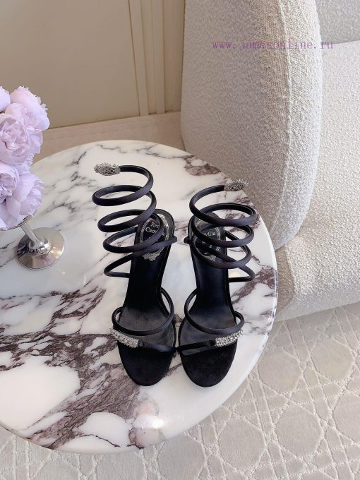 Ren * Caovell *'s new snake shaped rhinestone high-heeled sandals always exude a fairy like asfbf9wq - Image 2